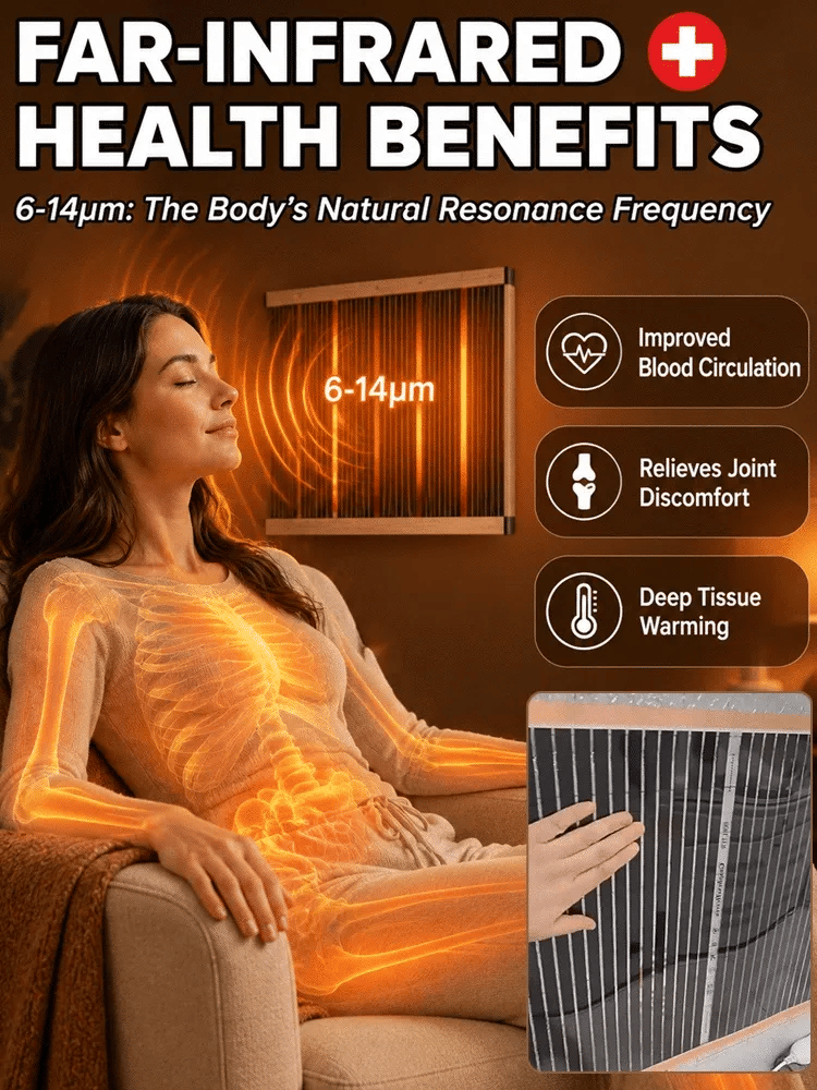 【3-Second Instant Heating】Honeycomb Graphene Far-Infrared Carbon Crystal Wall Heater