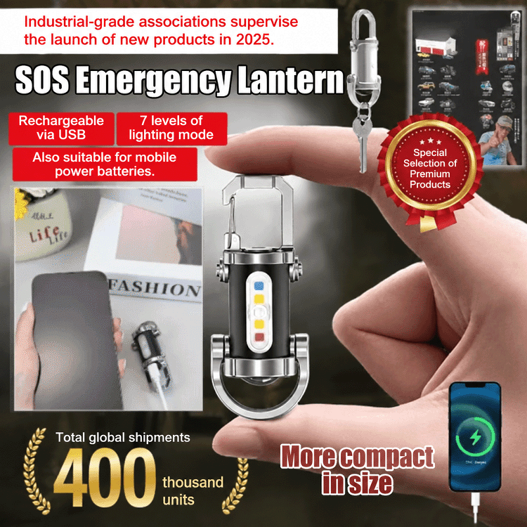 【3-in-1 Multifunction】SOS Emergency Light Flashlight【Buy 1 Get 1 Free】