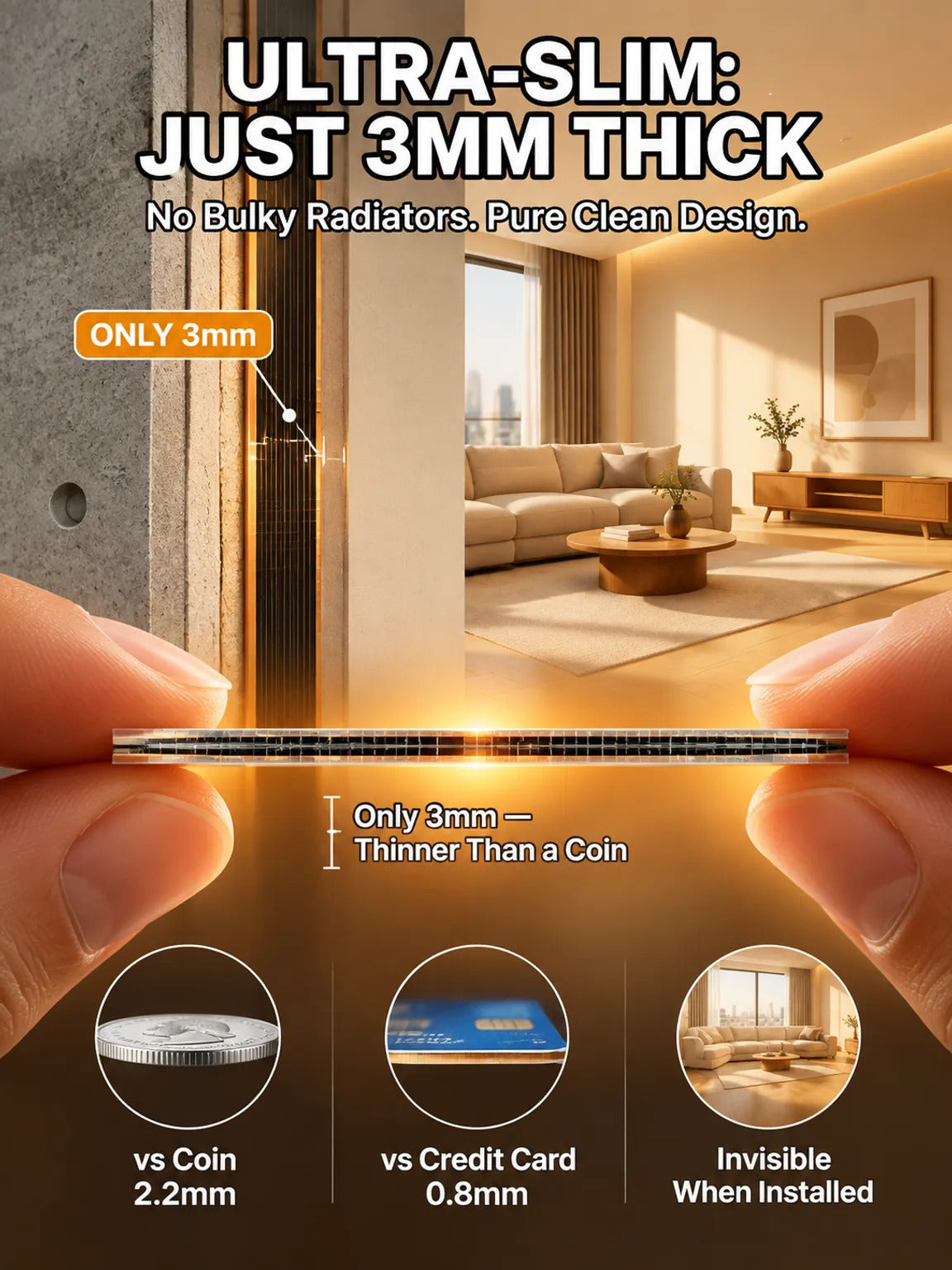 【Heats Up in 5 Seconds】German High-Tech Graphene Wall Heater