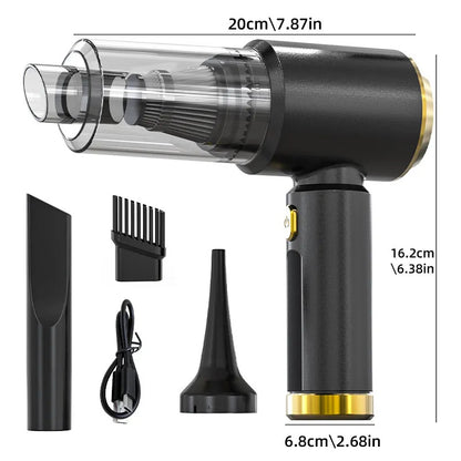 Blow Hidden Dirt Out, Vacuum It Up, Inflate & Deflate—in Seconds with One German-Precision 4-in-1 Car Detailer.
