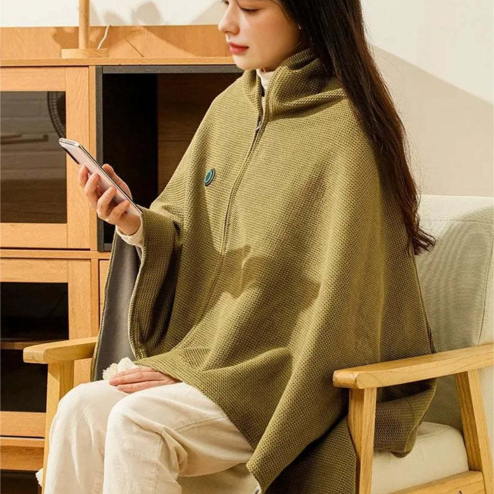 Portable Heated Shawl – Wearable Electric Heating Wrap