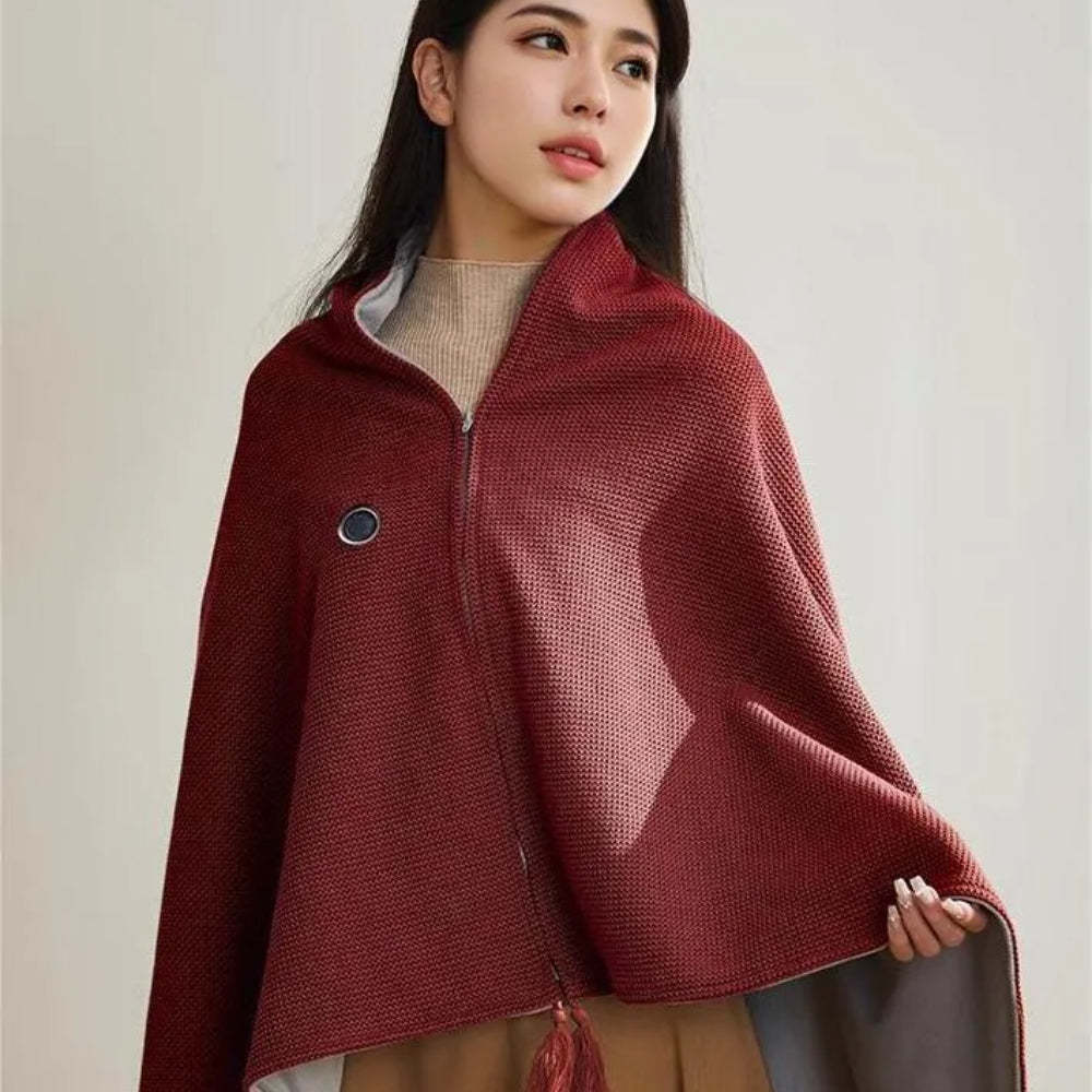 Portable Heated Shawl – Wearable Electric Heating Wrap