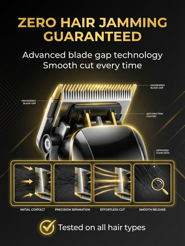 Silent and no-stuck hair Electric oil-cut carving hair clipper【👍Haircut, Shave, and Hair Removal in One!】【👍Lifetime warranty; free replacement for any issues within one year!！】