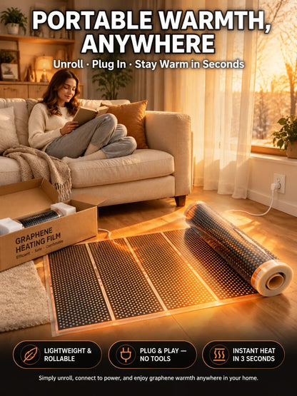 【3-Second Instant Heating】Honeycomb Graphene Far-Infrared Carbon Crystal Wall Heater