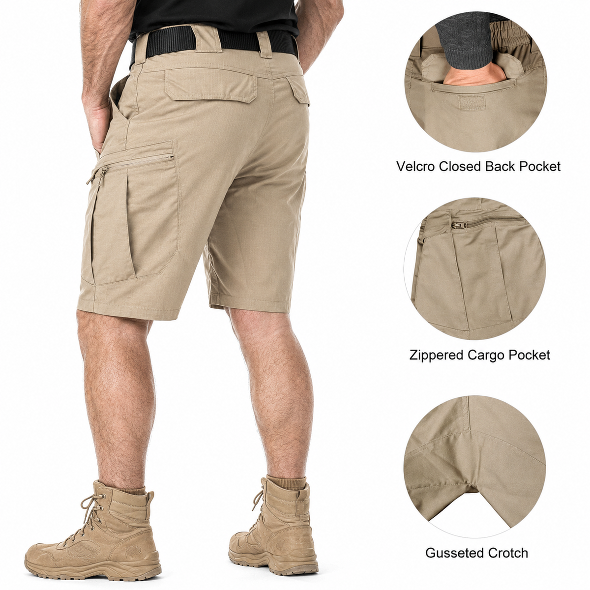 Herren Tactical Cargo Shorts mit Stretch, Stauraum & Komfort – Kaufe 2 und erhalte kostenlosen Versand