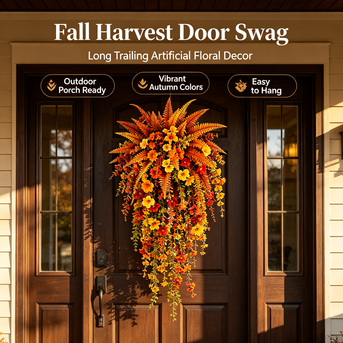 The Easiest Way To Create A Cozy Fall Porch 🍁Realistic Autumn Hanging Basket