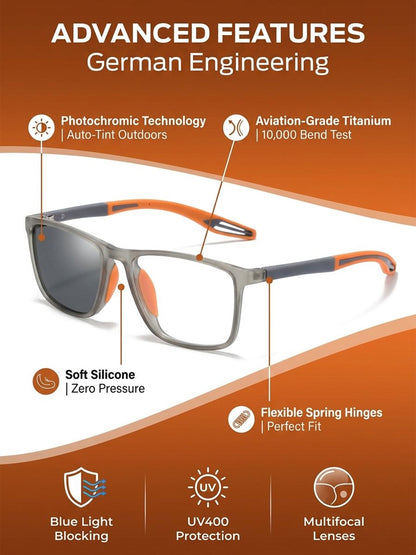 👓One Pair For Near & Far Vision — Light-Adaptive Lenses That Transform Into Sunglasses Outdoors✨