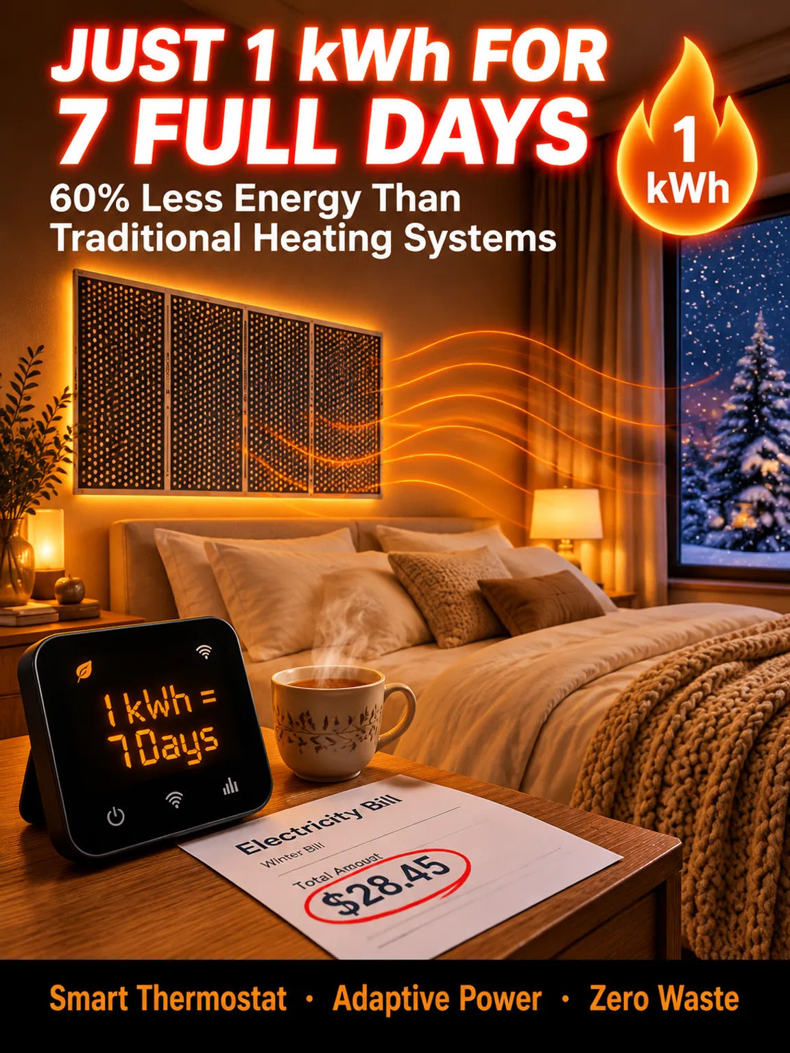【Heats Up in 5 Seconds】German High-Tech Graphene Wall Heater
