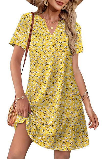Women’s Casual V-Neck Hawaiian Midi Dress（Buy 2 Free Shipping）